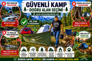 Read more about the article Kamp Bölgesi Seçerken ve Çadır Kurarken Dikkat Edilmesi Gereken Hayati Kurallar