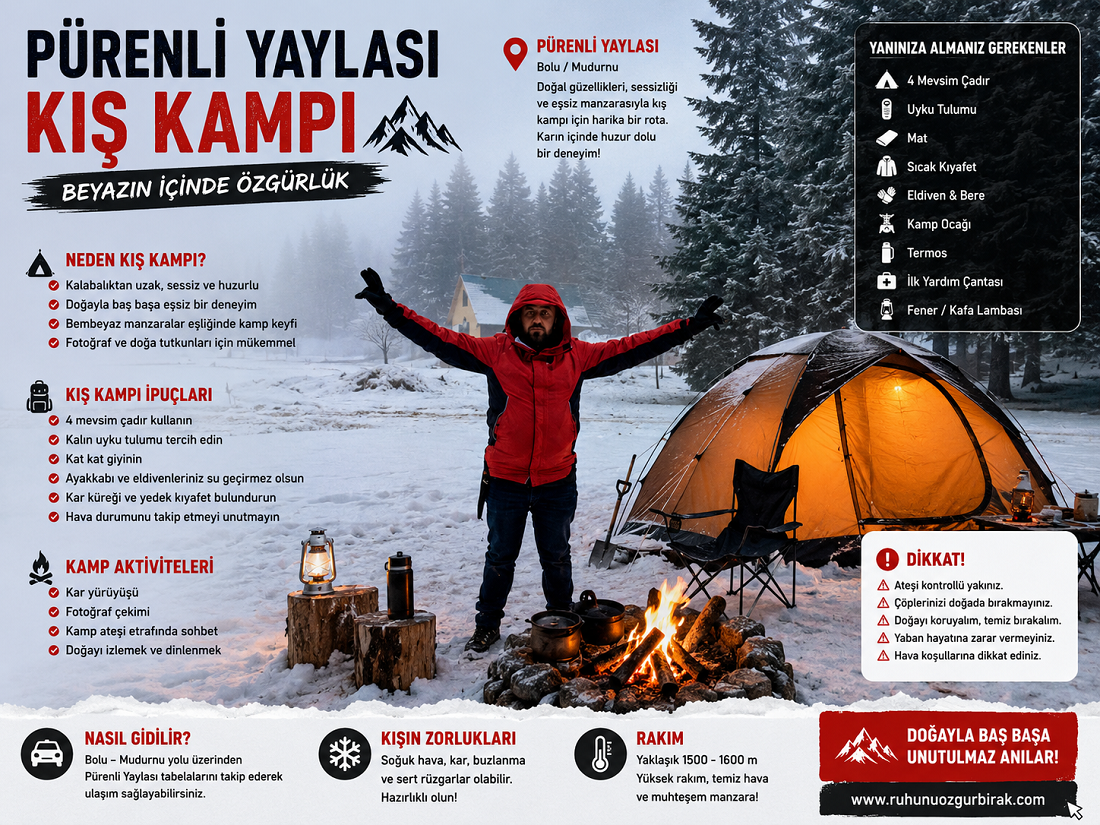 You are currently viewing Pürenli Yaylası Kış Kamp Rehberi 2018 | Düzce’nin Bulutların Üzerindeki Doğa Cenneti