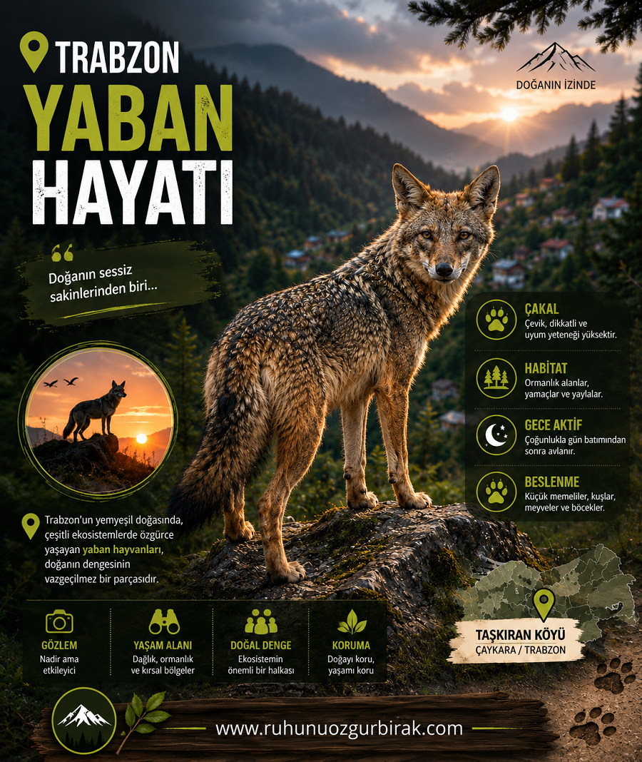 You are currently viewing Trabzon Çaykara Taşkıran Köyü’nde Fotokapanla Çakal ve Yaban Hayatı Araştırmaları | Sedat Altınışık