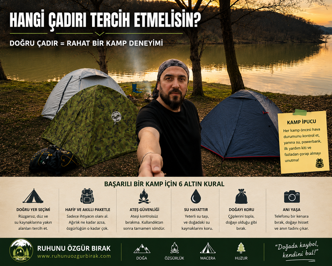 You are currently viewing Kamp İçin Hangi Çadırı Seçmeliyim? Yazlık ve Kışlık Çadır Seçim Rehberi
